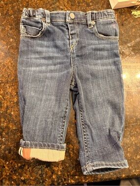 Burberry Toddler Blue Denim Jeans with Cuffed Hem